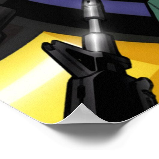 Afdrukken, waardepapier (steen) poster (Hoek)