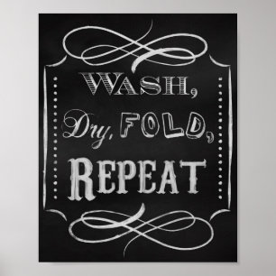 Afdrukken wasruimte, krijt prints-karton poster