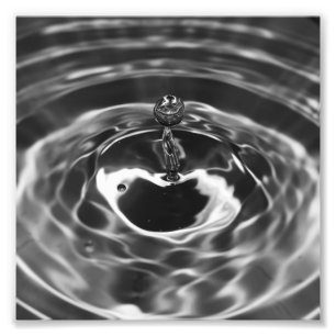 Afdrukken waterdruppel foto afdruk