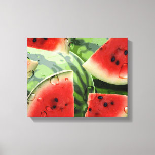 Afdrukken watermeloen keukencanvas, vers