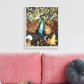 Afdrukken waterverf Peacock Stretched Canvas (Insitu (Woonkamer))