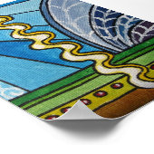 Afdrukken Wavy Line Scene Poster (Hoek)