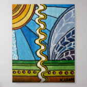 Afdrukken Wavy Line Scene Poster (Voorkant)