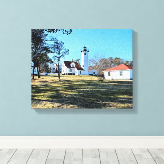Afdrukken West Chop Lighthouse Marthas Vineyard Ca (Insitu (Houten vloer))