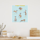 Afdrukken Whippet Language | Whippet Canvas Poster (Keuken)