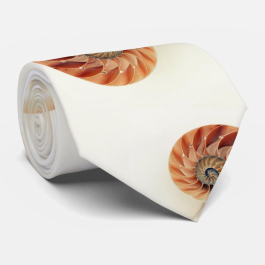 Afdrukken witte chambered Nautilus Stropdas (Opgerold)