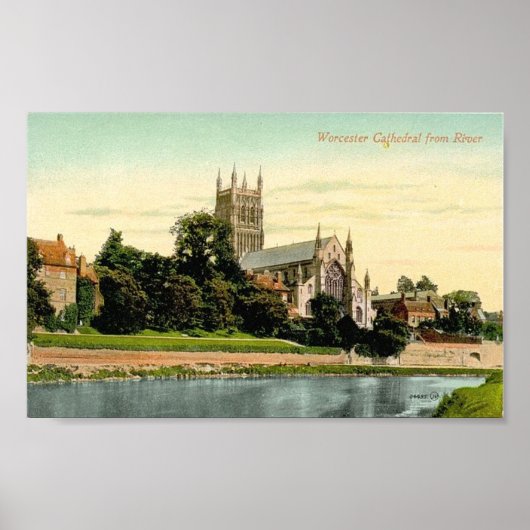Afdrukken - Worcester Cathedraal Poster (Voorkant)