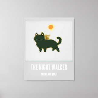 Afdrukken zwart katteverdraaid Canvas