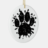 Afdrukken zwart verfplaat verfplaat verf keramisch ornament (Rechts)
