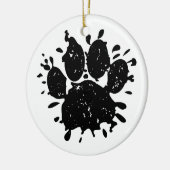 Afdrukken zwart verfplaat verfplaat verf keramisch ornament (Links)