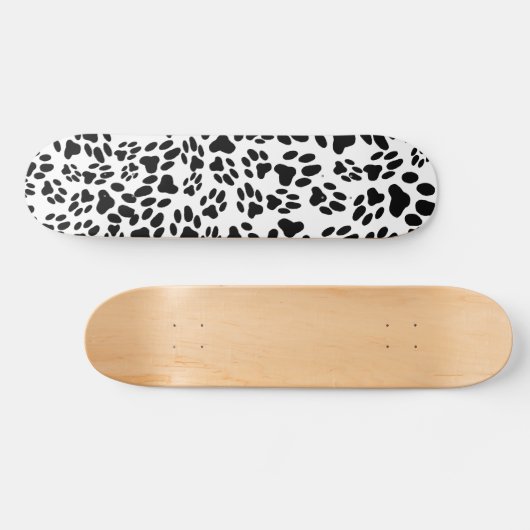 Afdrukken zwart-wit kattepapier persoonlijk skateboard (Horizontaal)