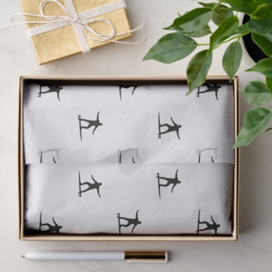 Afdrukken zwart-wit surfmotif grafisch tissuepapier (Geschenk)