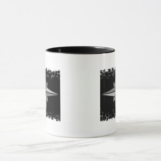 Afdrukkende rand - tweezijdige vinger... - Geperso Mok (Midden)