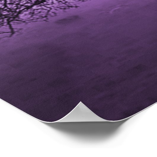 AFDRUKKING - 2 Big Trees Paars Poster (Hoek)