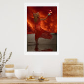 AFDRUKKING "GODDESS OF FIRE" BLAZEN POSTER (Keuken)