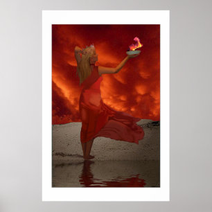 AFDRUKKING "GODDESS OF FIRE" BLAZEN POSTER