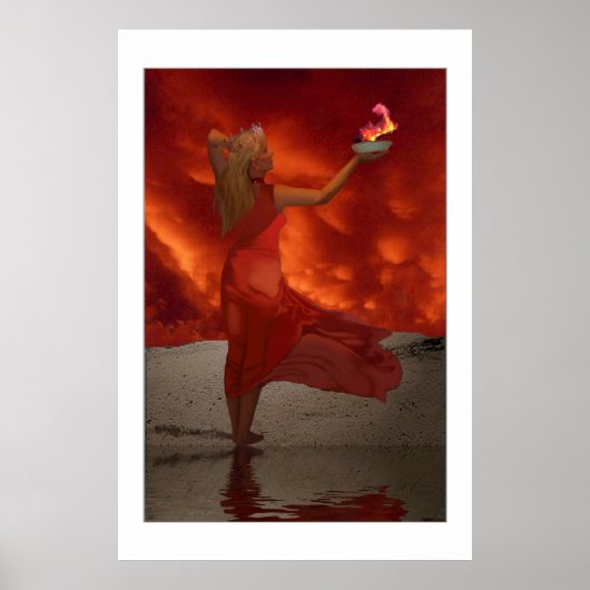 AFDRUKKING "GODDESS OF FIRE" BLAZEN POSTER (Voorkant)