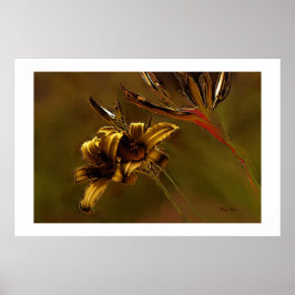 AFDRUKKING "GOLDEN LILLIES" POSTER