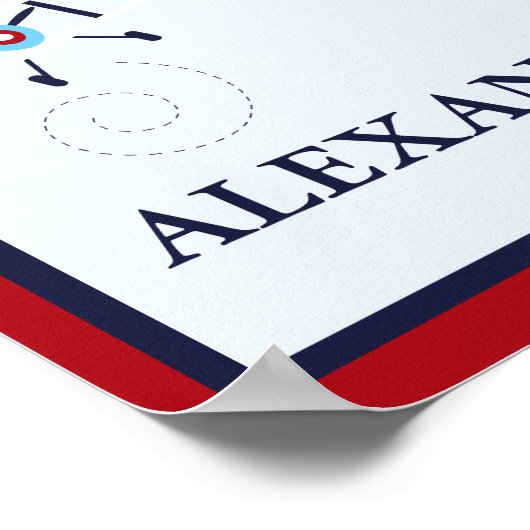 AFDRUKKING VAN DE NAAM VAN DE LUCHTVAARTMAATSCHAPP POSTER (Hoek)