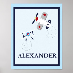 AFDRUKKING VAN DE NAAM VAN DE LUCHTVAARTMAATSCHAPP POSTER