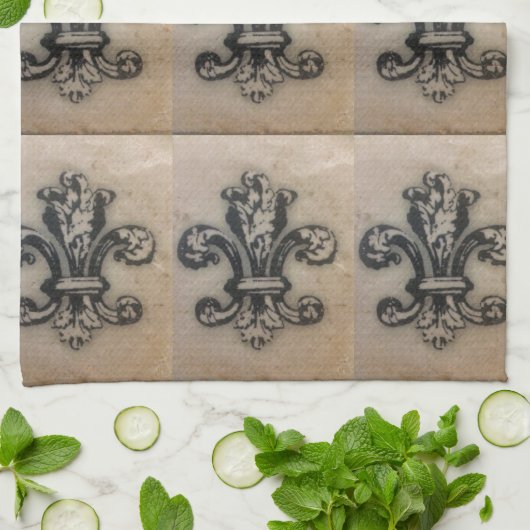  AFDRUKKING VAN FABULOUS FLEUR DE LIS THEEDOEK (Gevouwen)