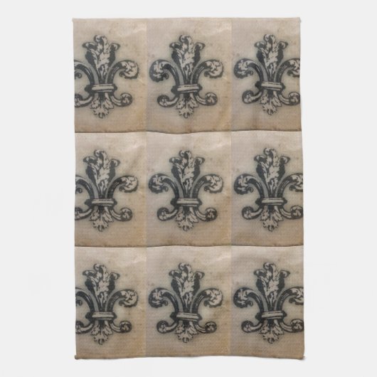  AFDRUKKING VAN FABULOUS FLEUR DE LIS THEEDOEK (Verticaal)