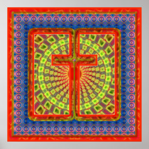 AFDRUKKING VAN HET POSTER VAN HET TERUGKROSS