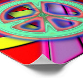 AFDRUKKING VAN HET POSTER VREDESSIGNALEN (Hoek)