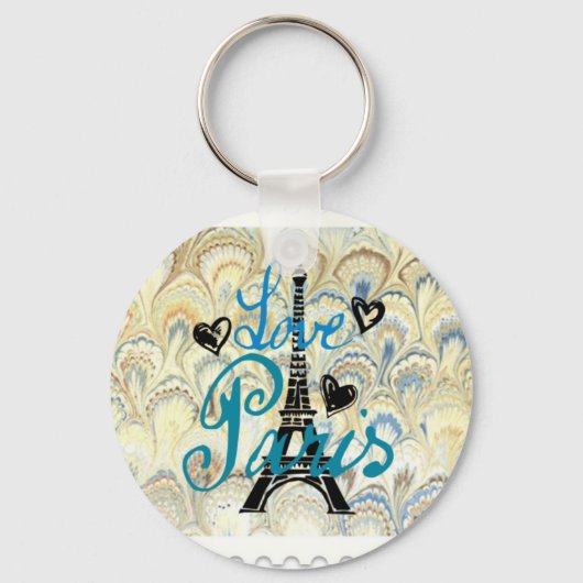 AFDRUKKING VAN PARIS POSTAGE STAMP SLEUTELHANGER (Voorkant)