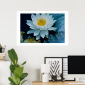 AFDRUKKING "WIT LILLY" POSTER (Thuiskantoor)