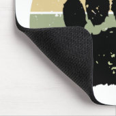 Afdrukklep voor zwart Beer met onderdruk - Sunset Muismat (Hoek)