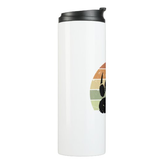 Afdrukklep voor zwart Beer met onderdruk - Sunset Thermosbeker (Gedraaid links)