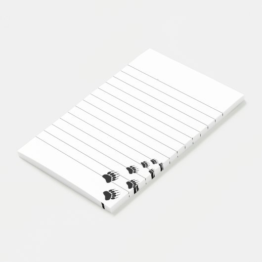 Afdruklaag beer post-it® notes (Schuin)