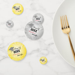 Afdruklampje, klasse 20XX party Silver/Gold Confetti