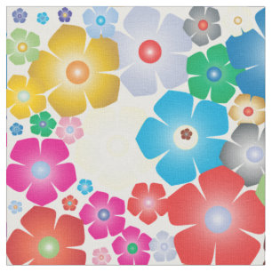 Afdrukmateriaal voor regenboogbloemen stof