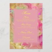 Afdrukmenu Roze, goud, groene marmer Menu (Voorkant)
