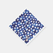 Afdrukmonogram afbeelding blauw en witte cheetah servet (Hoek)