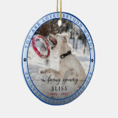 Afdrukmonogram afdrukken foto van Memory Pet Keramisch Ornament (Rechts)