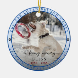 Afdrukmonogram afdrukken foto van Memory Pet Keramisch Ornament
