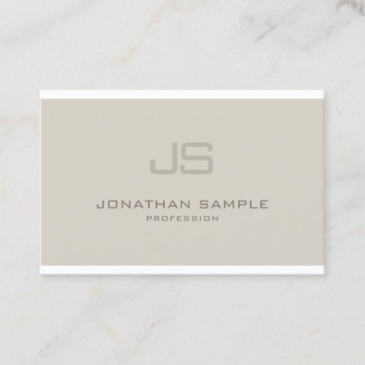 Afdrukmonogram Modern Design Professional Visitekaartje (Voorkant)