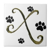 Afdrukmonogram plakken tegeltje (Voorkant)