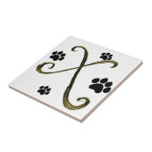 Afdrukmonogram plakken tegeltje (Zijkant)