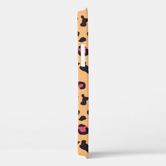 Afdrukmonogram roze en zwarte luipaard Case-Mate iPhone case (Achterkant / Rechts)