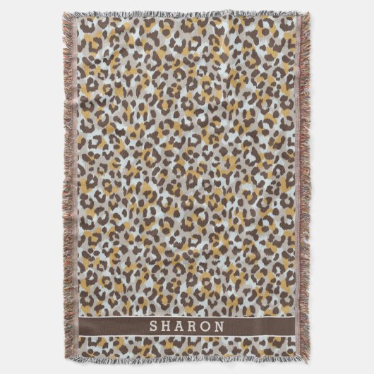 Afdrukmonogram van kleurige bruine kathedah deken (Voorkant Verticaal)