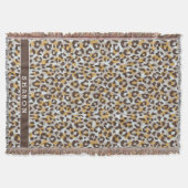 Afdrukmonogram van kleurige bruine kathedah deken (Voorkant)