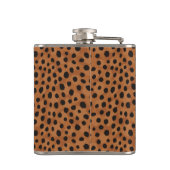 Afdrukmonogram voor roodbruine cheetah heupfles (Achterkant)