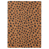 Afdrukmonogram voor roodbruine cheetah klembord (Achterkant)