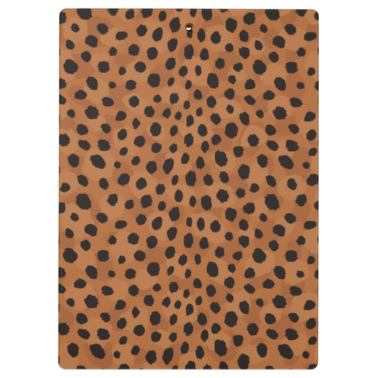 Afdrukmonogram voor roodbruine cheetah klembord (Achterkant)
