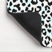 Afdrukmonogram voor zwarte en witte cheetah muismat (Hoek)