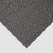 Afdrukmonogram zwarte grijze cheetah tissuepapier (Detail)